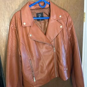 Light Brown Faux Leather jacket XXL from NY & Co.